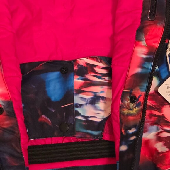 Obermeyer Rylee Print Jacket Teen Size S 8-10 Color Bloominescense, NEW Hooded - Picture 8 of 16
